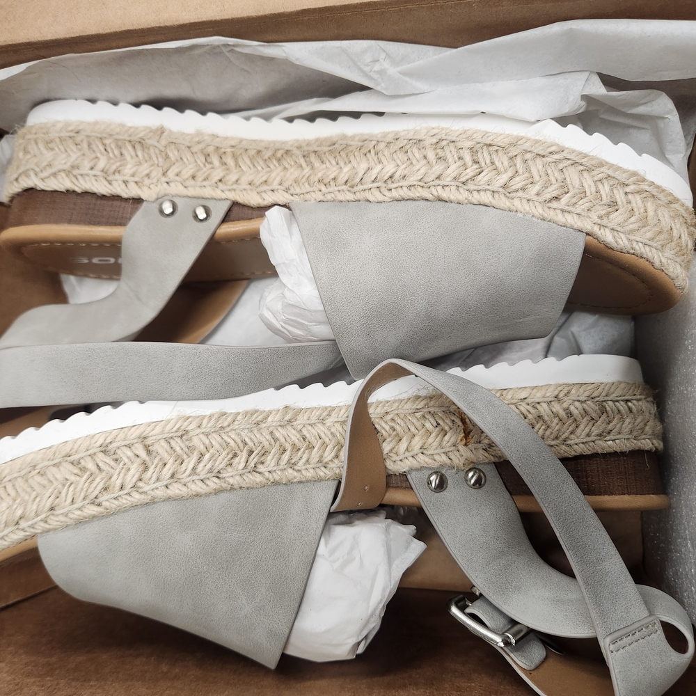 Soda Gray Espadrille Sandals with Jute Sole